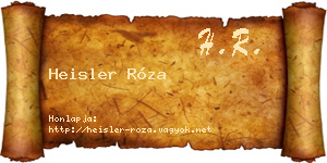 Heisler Róza névjegykártya