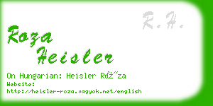 roza heisler business card
